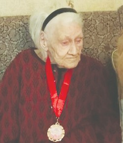 Шебекинка  Екатерина Егоровна Морозова отметила вековой юбилей