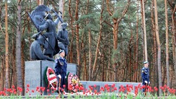 Шебекинцы возложили венки и цветы к мемориалу на Аллее Славы