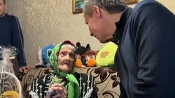 Вячеслав Гладков поздравил с  днём рождения  труженицу  тыла из Новой Таволжанки 