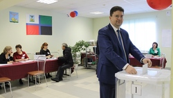 Игорь Лазарев проголосовал в Шебекине